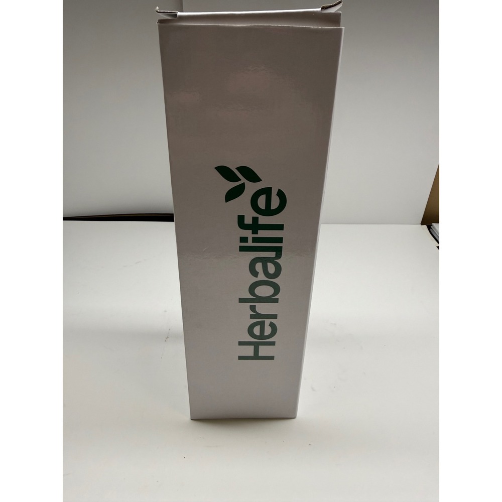 Herbalife Insulated Stainless Hydration Btl Tan Green Flip Top Lid New in Boxed